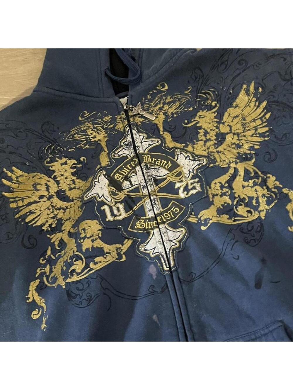 y2k Avirex grunge zip up jacket